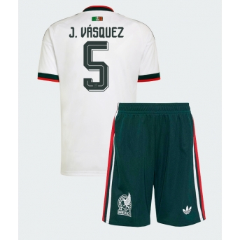 Billige Fotballdrakt Mexico Johan Vasquez #5 Replika Bortedraktsett Barn VM 2026 Kortermet (med bukser)
